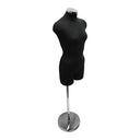 Black Adjustable Female Mannequin Torso Form Neck Block Clothing Display