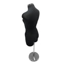 Black Adjustable Female Mannequin Torso Form Neck Block Clothing Display