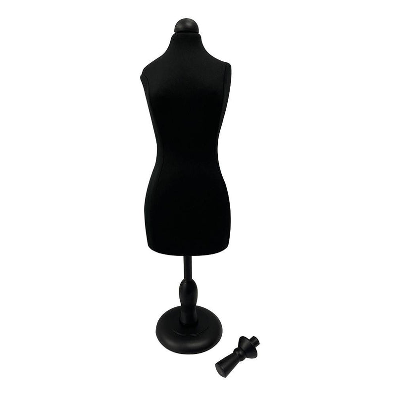 Black Mini Jersey Female Dress Form Mannequin Torso Body Dress Display Stand