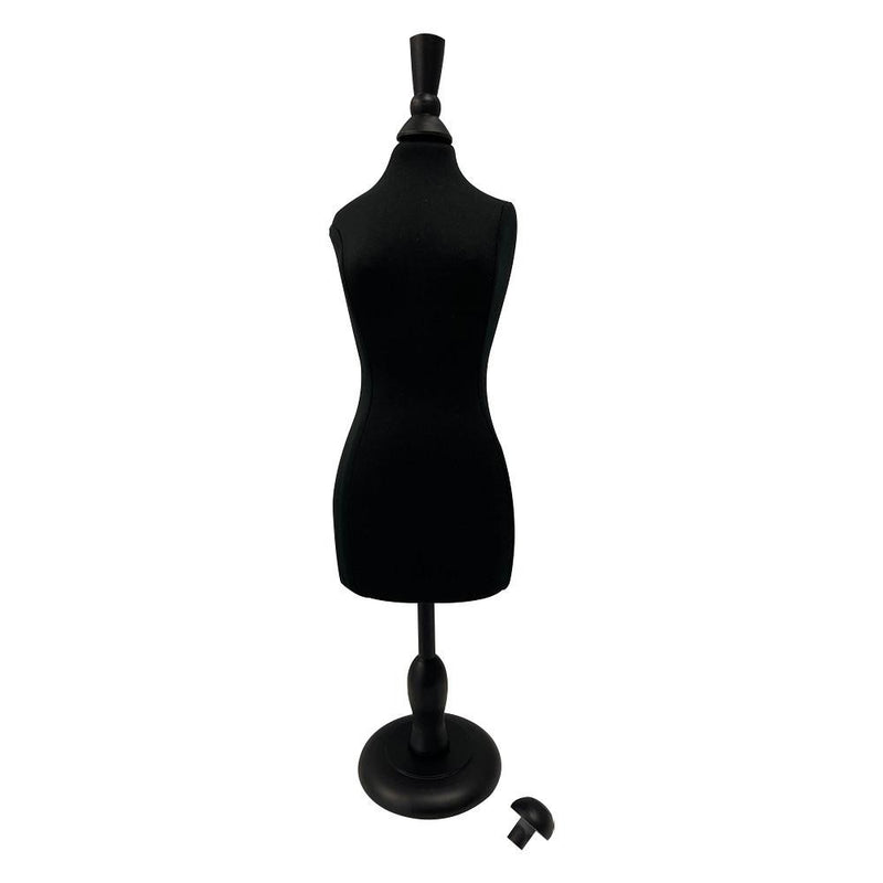 Black Mini Jersey Female Dress Form Mannequin Torso Body Dress Display Stand