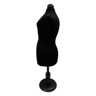 Black Mini Jersey Female Dress Form Mannequin Torso Body Dress Display Stand