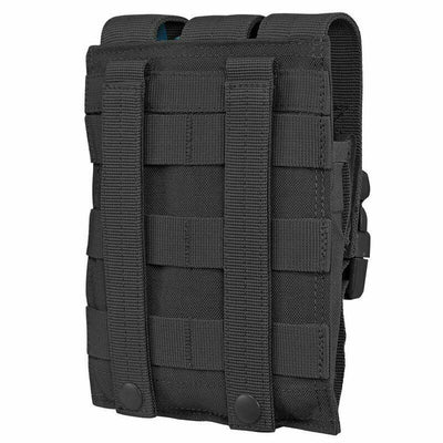 BLACK MOLLE Buckled Closure Triple Airsoft MP5 .22/9mm Magazine Mag Pouch