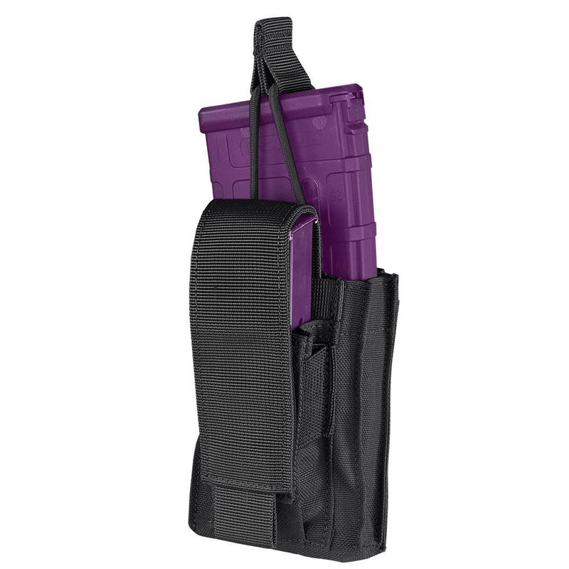 BLACK Molle Tactical Single Kangaroo Mag Pouch Gen II Bungee Open Top