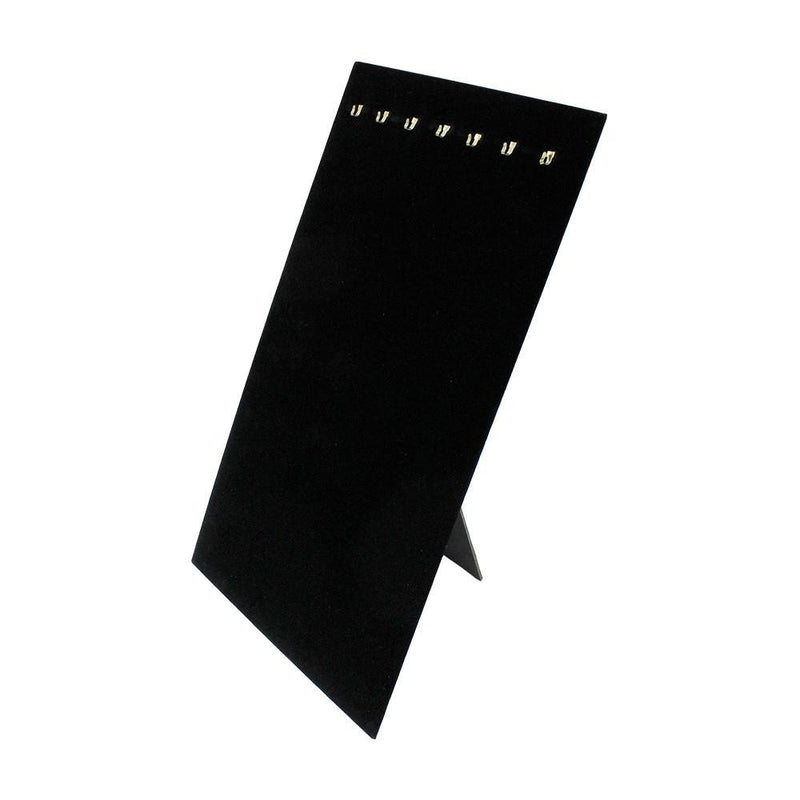 Black Velvet 7 Hook Easel Stand Necklace Chain Jewelry Display 7-1/2&