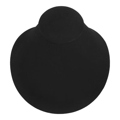 Black Velvet Necklace Pendant Chain Jewelry Bust Display Holder Stand 8"L x 8-1/4"W