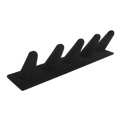 Black Velvet Single Finger 5 Rings Display Tray Insert Showcase Box Collector Jewelry Case
