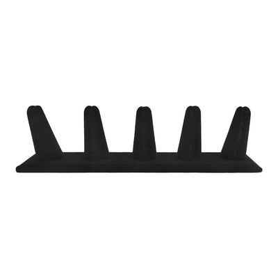 Black Velvet Single Finger 5 Rings Display Tray Insert Showcase Box Collector Jewelry Case