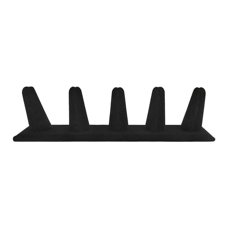 Black Velvet Single Finger 5 Rings Display Tray Insert Showcase Box Collector Jewelry Case