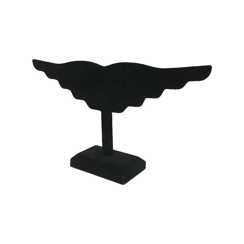 Black Velvet Wing Earring Stand Jewelry Display Holder 10 Pairs Earring 12"