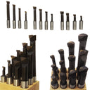 BORING BAR 12 PC x 5/8" Shank 50RC Bore C6 Carbide Tip *Free Shipping*