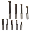 BORING BAR 9 PC x 3/8" Shank 50RC Bore C6 Carbide Tip *Free Shipping*