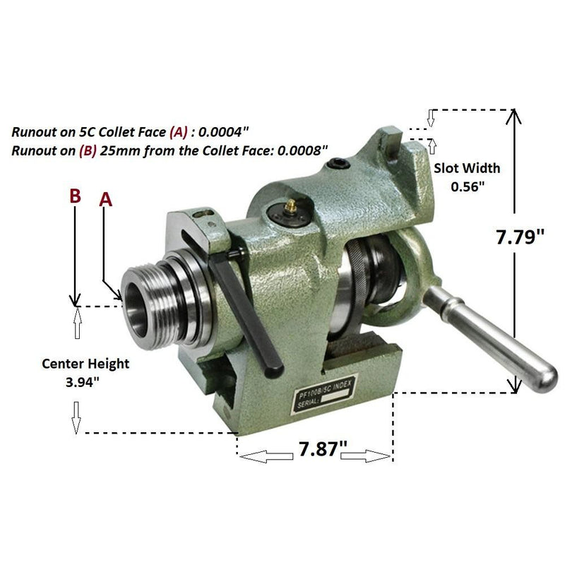 Brand New VERTICAL and HORIZONTAL 5C COLLET SPIN INDEX FIXTURE