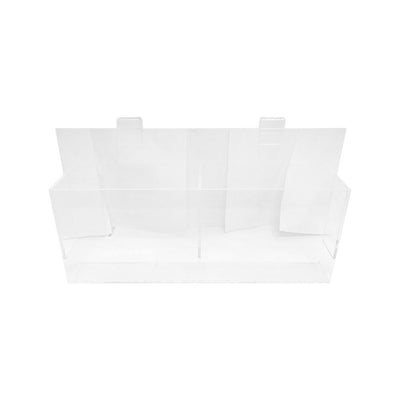 Brochure Holder 18 x 2-1/4 Double Lucite Acrylic Gridwall Magazine Literature Holder