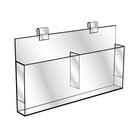 Brochure Holder 18 x 2-1/4 Double Lucite Acrylic Gridwall Magazine Literature Holder