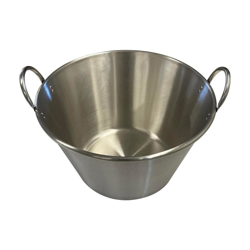 Cazo Stainless Steel 27.5" Caso Para Carnitas Comal Fry Pot