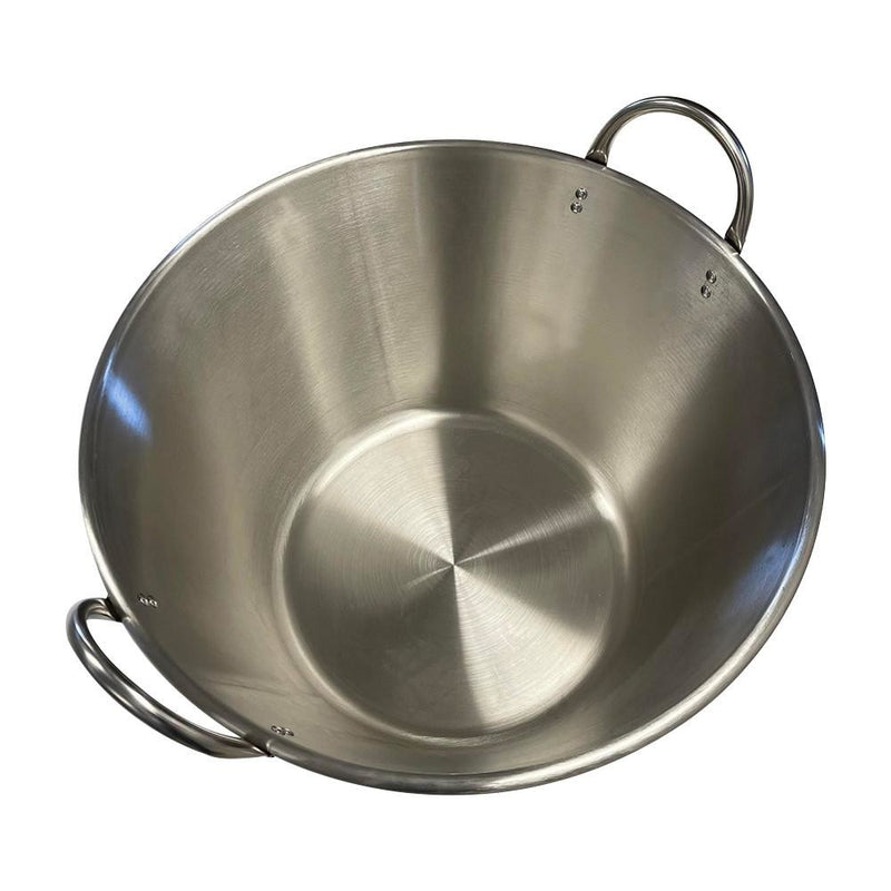 Cazo Stainless Steel 27.5" Caso Para Carnitas Comal Fry Pot