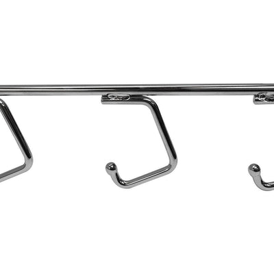 Chrome 5 Hook Waterfall J Hook  16'' Long Pegboard