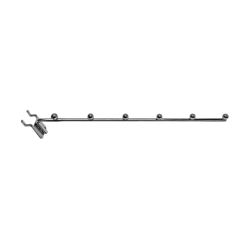 Chrome Pegboard 6 Ball  14" Long Waterfall Hanging Fixture Display