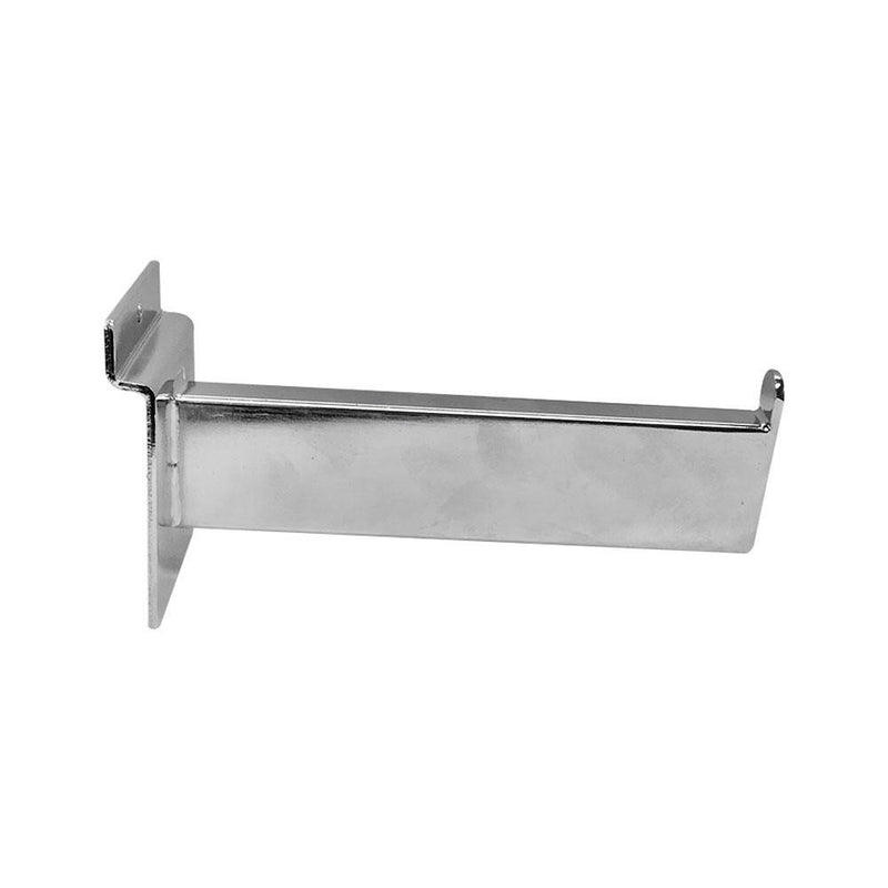 Chrome Slatwall Rectangular Tube Straight Arm Faceout Hook Panel Set 10 PC 6" For Display Hanger Retail Fixture