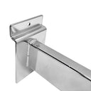 10 Pcs 6” Chrome Slatwall Rectangular Tube Straight Arm Faceout, Metal Panel Display Hook for Retail Clothing, Apparel & Store Merchandising