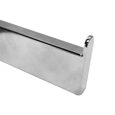 Chrome Slatwall Rectangular Tube Straight Arm Faceout Hook Panel Set 10 PC 6" For Display Hanger Retail Fixture
