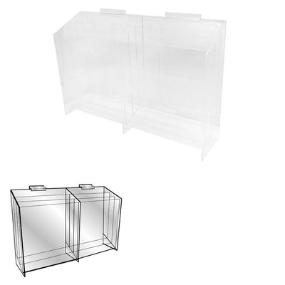 Clear Acrylic 3-Tier - 6 Pocket Slatwall Brochure Magazine Holder Literature 8-1/2''W x 11''H