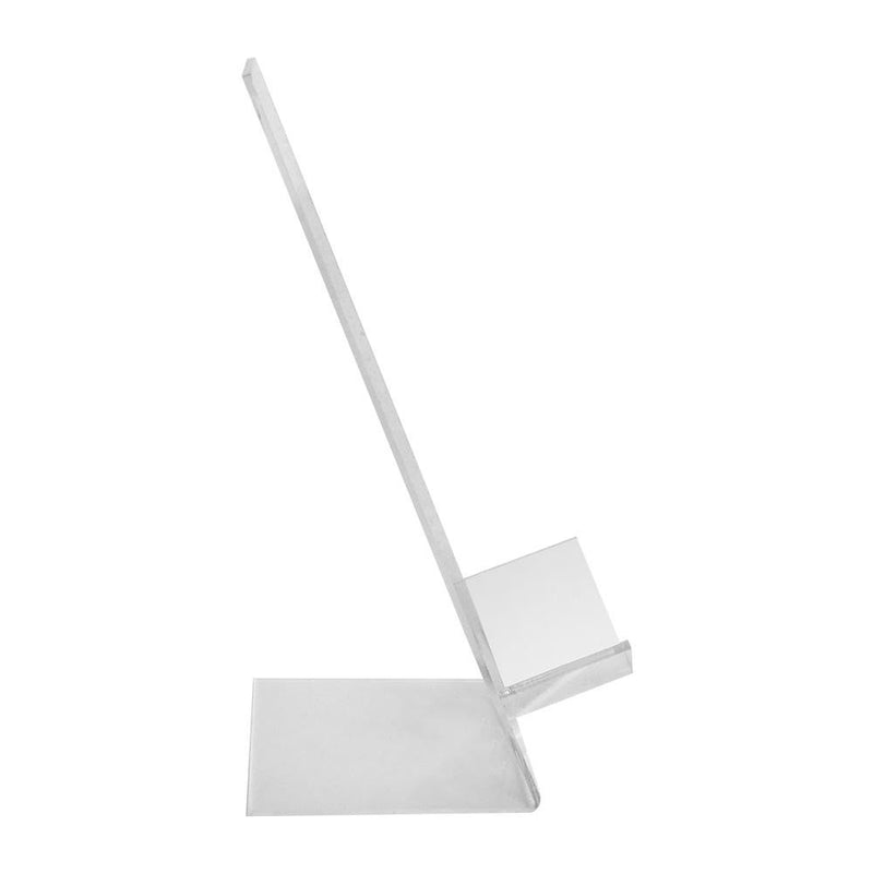 Clear Acrylic Vertical Single Shoe Display Stand Set Of 4 Pc With Heels Slant Riser Holder