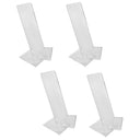 Clear Acrylic Vertical Single Shoe Display Stand Set Of 4 Pc With Heels Slant Riser Holder