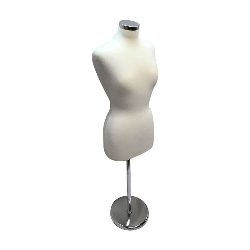 Cream Adjustable Female Mannequin Dress Form Neck Block Clothing Display