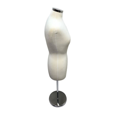 Cream Adjustable Female Mannequin Dress Form Neck Block Clothing Display