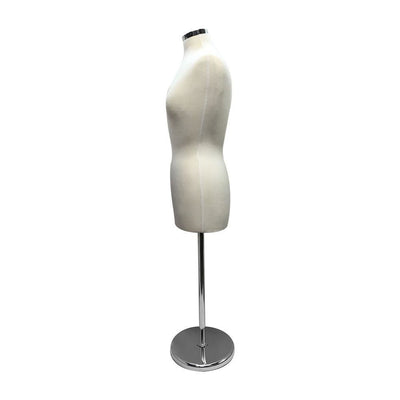 Cream Adjustable Female Mannequin Dress Form Neck Block Clothing Display