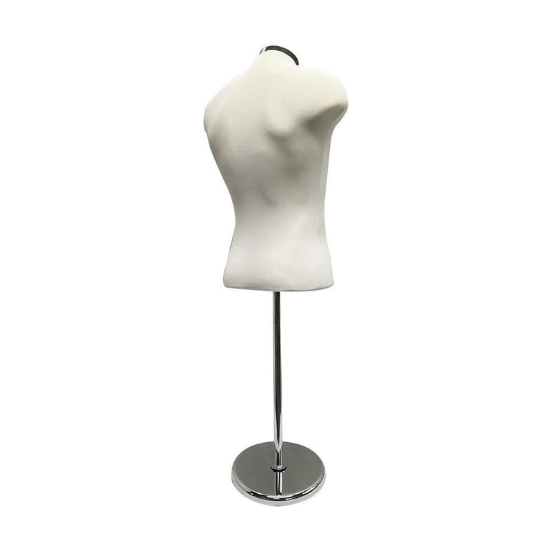 Cream Adjustable Mannequin Shirt Form Neck Block Clothing Display