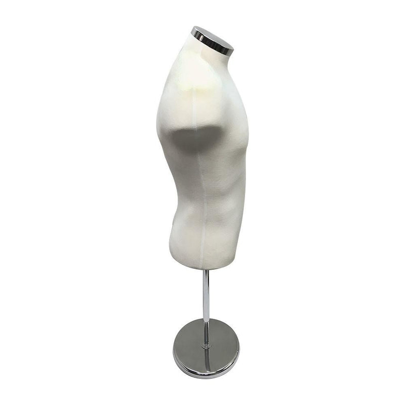 Cream Adjustable Mannequin Shirt Form Neck Block Clothing Display