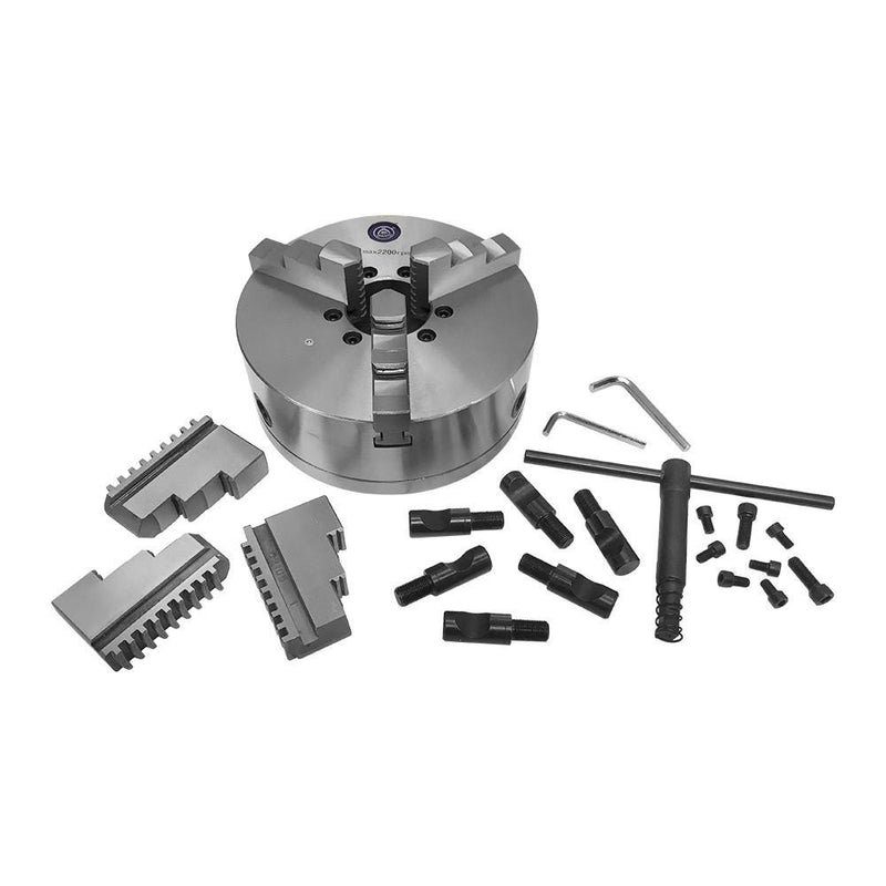 D1-6 Direct Mount 10" Self Centering 3 Jaw Lathe Chuck CNC Drilling Milling Machine