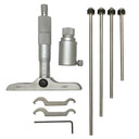Depth Gauge Micrometer Interchangeable Rods Ratchet Stop With 0 - 4" Range 0.001" Grad