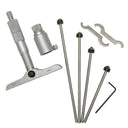 Depth Gauge Micrometer Interchangeable Rods Ratchet Stop With 0 - 4" Range 0.001" Grad