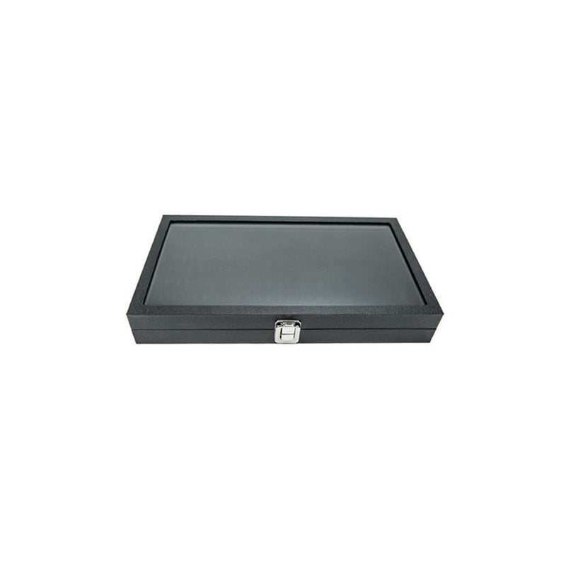 Jewelry Display Case Organizer Glass Top Jewelry Storage Box Tray 14-1/2&