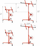 Drywall & Panel Hoist Lift Jack, 150 lb Capacity, 4 x 16 Ft Sheetrock Lifter for Ceiling & Wall Installation