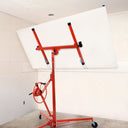 Drywall & Panel Hoist Lift Jack, 150 lb Capacity, 4 x 16 Ft Sheetrock Lifter for Ceiling & Wall Installation