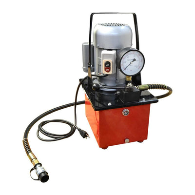 Electric Manual Air Pumper Single Acting Hydraulic Pump 8L Oil Power 10,000 PSI 3.5L/min Average Flow