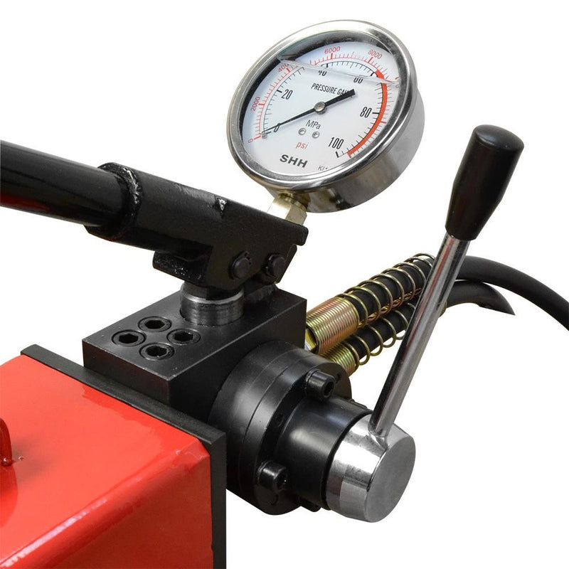 MH8 Double Acting Manual 10,000 PSI Air Hydraulic Hand Pump 72" Hose Pressure