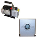 1 Stage 2.5 CFM Vacuum Pump, 1/4HP 110V HVAC Air Conditioning Refrigerant Service Pump, 10 Pa Ultimate Vacuum, 1/4" SAE Ports, Includes Oil