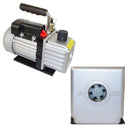 1 Stage 2.5 CFM Vacuum Pump, 1/4HP 110V HVAC Air Conditioning Refrigerant Service Pump, 10 Pa Ultimate Vacuum, 1/4" SAE Ports, Includes Oil