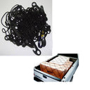 Elastic cargo net with multiple hooks for securing gear on pickups, trailers, and ATVs