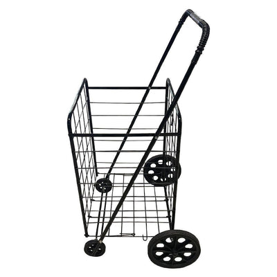 Foldable Utility Grocery Laundry Shopping Cart Large Basket 23''L x 16''W x 40.5''H Rolling Wheels