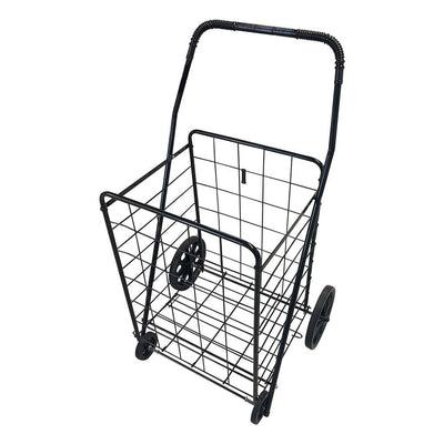 Foldable Utility Grocery Laundry Shopping Cart Large Basket 23''L x 16''W x 40.5''H Rolling Wheels