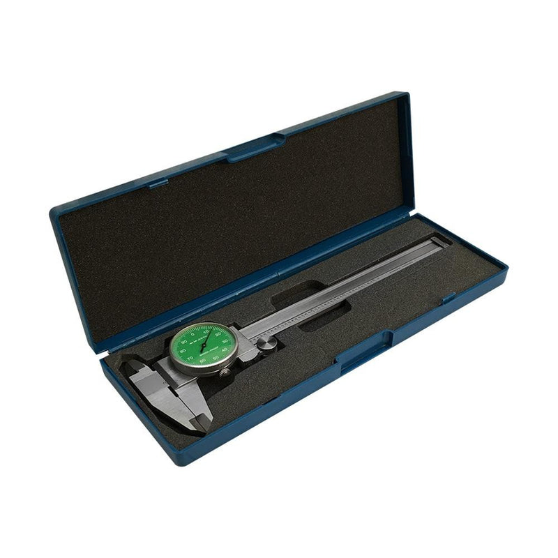 Green - 4 Way Dial Caliper 6" Stainless Steel Shock Proof 0.001"