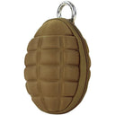 Grenade Zippered Keychain Coin Pocket Pouch Keychain Pouch Carrier Storage-TAN
