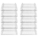 Gridwall Flat Display Shelf 24'' x 12'' Chrome 10 pcs