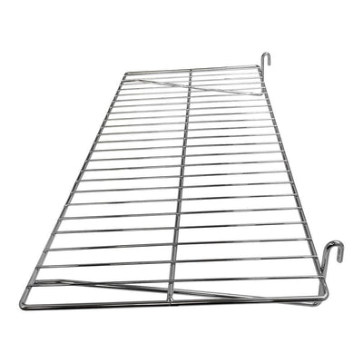 Gridwall Flat Display Shelf 24'' x 12'' Chrome 10 pcs